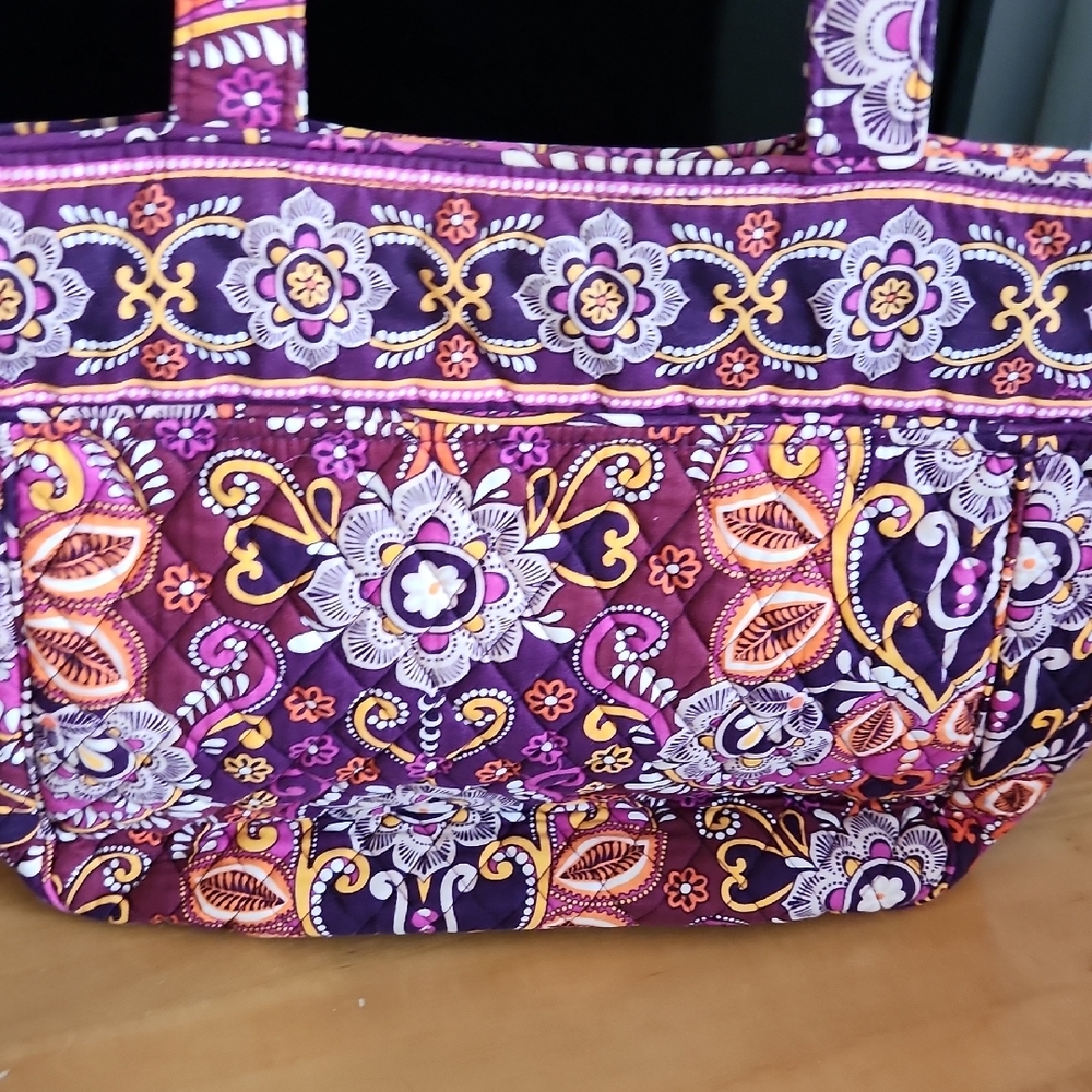 Vera Bradley Floral Purple Tote Bag. Perfect Size!